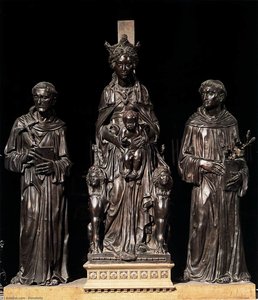 Madonna And Child Between St Francis And St Anthony — Donato, Renaissance Sculpture