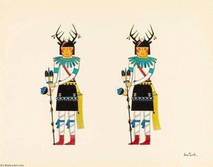 Deer Dancers — Awa Tsireh