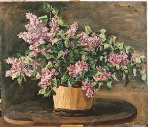 Still Life. Lilacs In A Tub. — Pyotr Konchalovsky