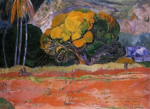 Fatata Te Moua (also Known As At The Big Mountain) — Eugène Henri Paul Gauguin, Post-impressionism