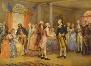 Washington Greeting Lafayette At Mount Vernon, 1784 — Jennie Augusta Brownscombe