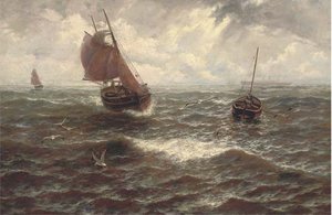 Off Great Yarmouth Harbour — Thomas Rose Miles