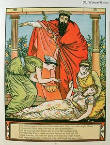The Princess Falling Asleep — Walter Crane