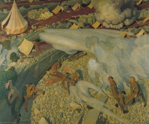 Irish Troops In The Judaean Hills Surprised By A Turkish Bombardment — Henry Lamb