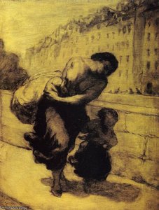 Le Fardeau The Burden — Honoré Daumier