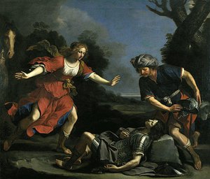 Erminia Finding The Wounded Tancred — Guercino