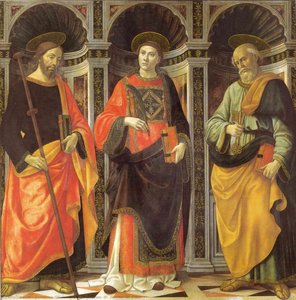 St. Stephen, St. Jacobo, St. Peter — Domenico Ghirlandaio