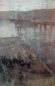 Nocturne In Blue And Gold Valparaiso Bay — James Abbott Mcneill Whistler, Tonalist Aestheticism