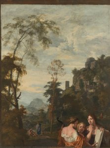 Italian Landscape With Three Women Making Music, Gerard De Lairesse, C. 1687 — Gérard De Lairesse