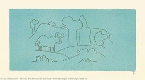 Antropofagic landscape with ox
