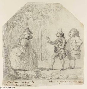 A Fat Lady And Two Courtiers — Sir Nathaniel Dance Holland