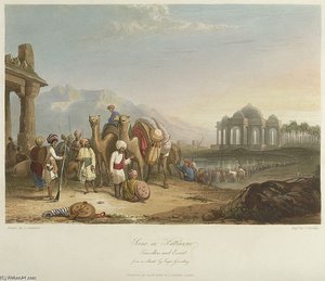 Scene In Kattiawar, Travellers And Escort — Clarkson Frederick Stanfield