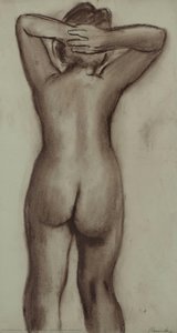Female Nude, Back View — Bernard Meninsky
