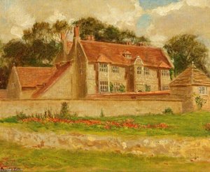 Upham House At Upper Upham, Wiltshire — Kate Allen Tryon, Contemporary Realism