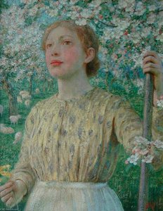 Shepherdess Amongst Blossom — William Herbert Allen