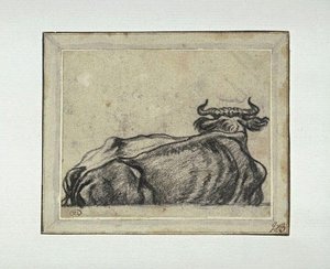 Study, Downer To The Right, Rear View — Aelbert Jacobsz Cuyp