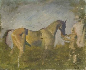 Ein Pferd Mit Einem Pferdepfleger — Sir Alfred James Munnings