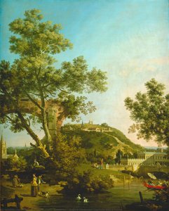Capricho De Paisaje Inglés Con Un Palacio — Giovanni Antonio Canal, Paisaje Barroco