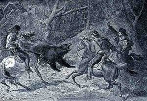 Roping A Grizzly — Felix Octavius Carr Darley