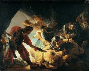 The Blinding Of Samson — Rembrandt Van Rijn, Baroque Painting