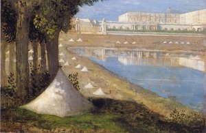 Vue Sur Le Château De Versailles Et L.orangerie — Pierre Cécile Puvis De Chavannes, Symbolist Painting