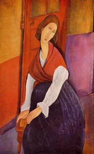 Jeanne Hebuterne In Red Shawl — Amedeo Clemente Modigliani