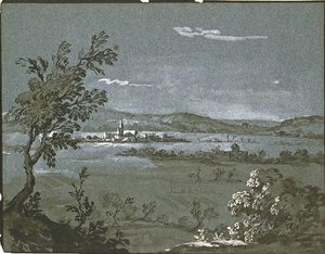 Village Dans Une Plaine — Jean-baptiste Oudry