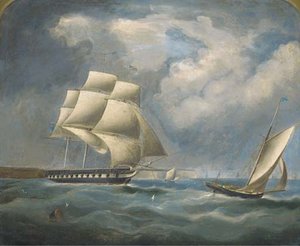 A Frigate Under Reduced Rig In The Channel — Thomas Buttersworth