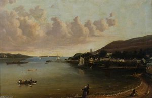 A Prospect Of Dunoon From The East Bay Looking West Towards Castle Hill — Alexander Nasmyth