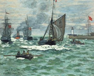 Entrance To The Port Of Honfleur — Claude Monet, Impressionism