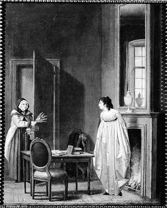 A Lady Warming Her Buttocks