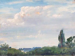 Trees By The Edge Of A Field - — Sir Alfred James Munnings