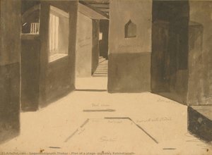 Plan of a stage, probably Rabindranath