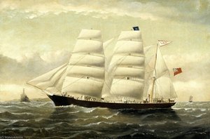 Barque Lurlei Of Liverpool Passing Fastnet Rock — William H Yorke