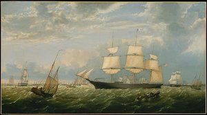 The Golden State Entering New York Harbor — Fitz Henry Lane