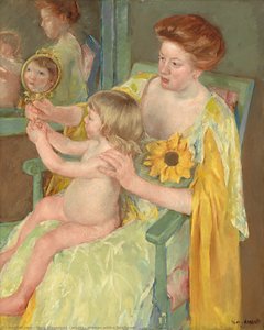 Mujer Con Un Girasol — Mary Stevenson Cassatt