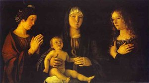 Virgin And Child Between St. Catherine And St. Mary Magdalene — Giovanni Bellini