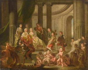 The Muses Paying Homage To Frederick, Prince Of Wales And Princess Augusta (the Artists Presenting A Plan For An Academy To Frederick, Prince Of Wales And Princess Augusta) — Fransis Hejm