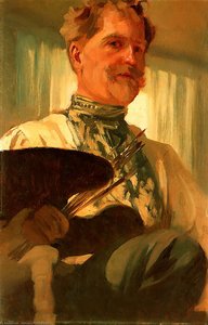 Self Portrait With Palette — Alphonse Mucha, Impressionism