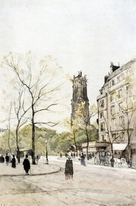 View Of The Avenue Victoria — Henri-joseph Harpignies