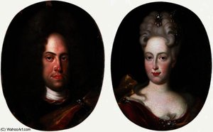 n Wilhelm von Neuburg with his wife Anna Maria Luisa de' Medici