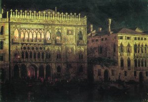 Ka D'ordo Palace In Venice By Moonlight — Ivan Konstantinovich Aivazovsky