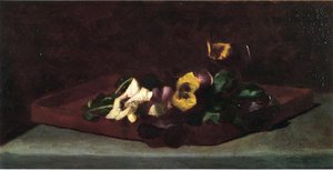 Pansies On A Tray — John La Farge