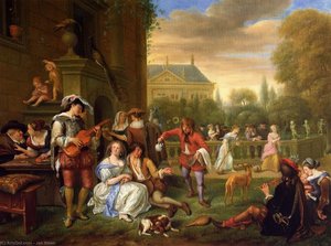 Garden Party — Jan Havickszoon Steen, Baroque