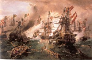 Naval Battle At Lissa — Konstantinos Volanakis