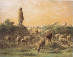 Schäfer Mit Schafen — Jean-françois Millet