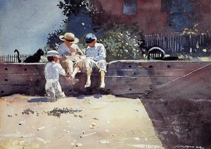 Boys And Kitten — Winslow Homer
