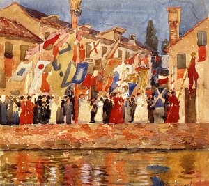 Procession, Venice — Maurice Brazil Prendergast, Post-impressionism