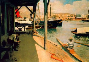 Puerto — Ramon Casas I Carbó, Impressionism