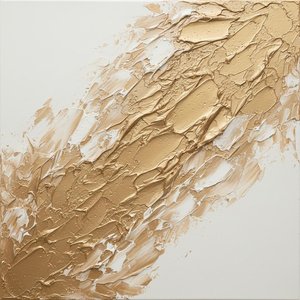 Gilded Tectonic Flow: A Monumental Study In Sculptural Gold And Ochre Impasto — David Moreau